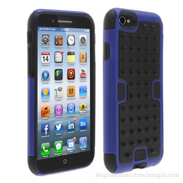 Silicone+PC Case for iPhone 6/6 Plus, Football Veins/Lines, Assorted ColorNew